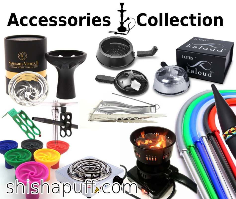 Shisha Accessories Parts Adaptors Collection Hot Plate Heater Carcoal Kaloud Head Silicone Hose Metal Aluminium Ceramic. Mout Tips Glass Ice Hose